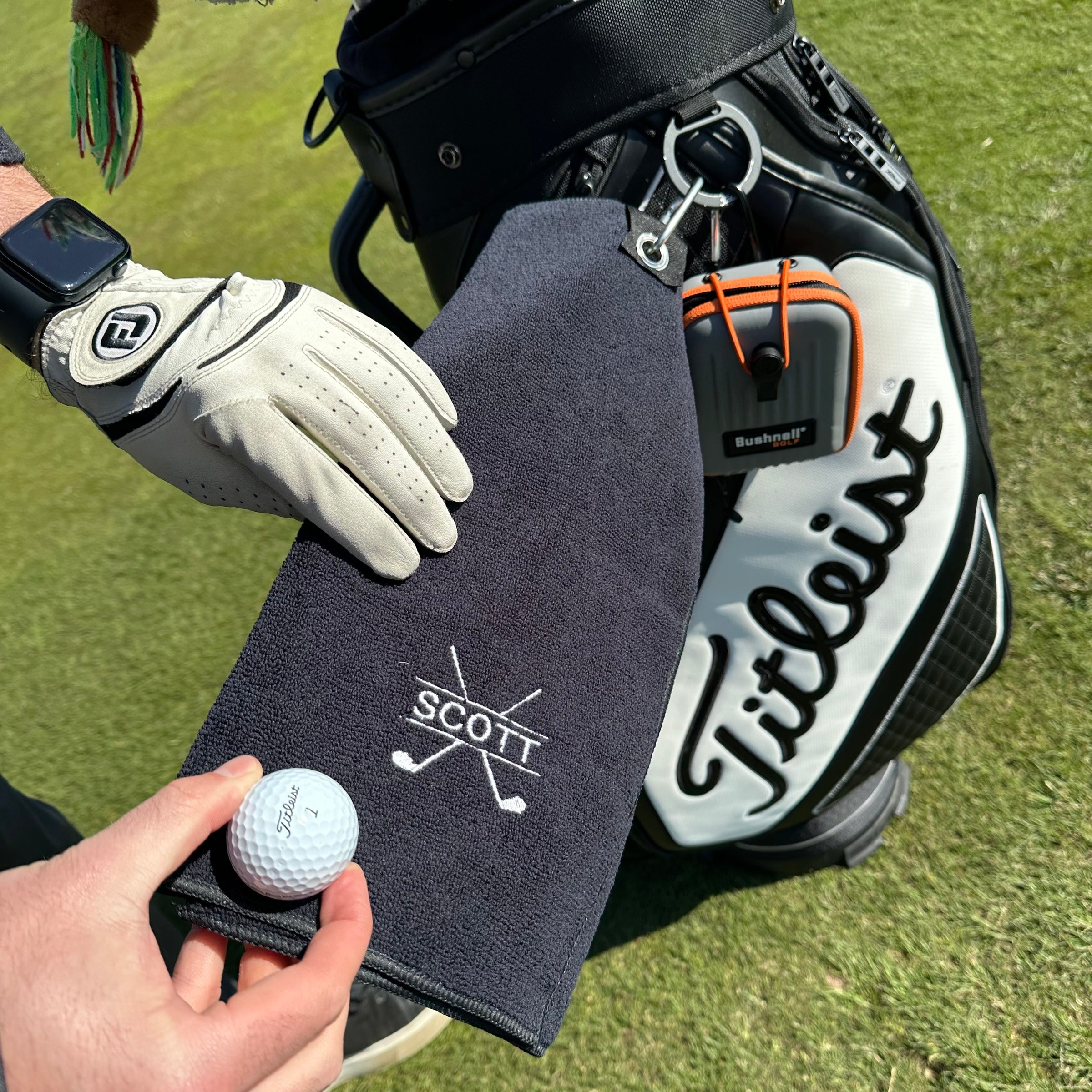Personalised Microfibre Golf Towel - Choice of Colours