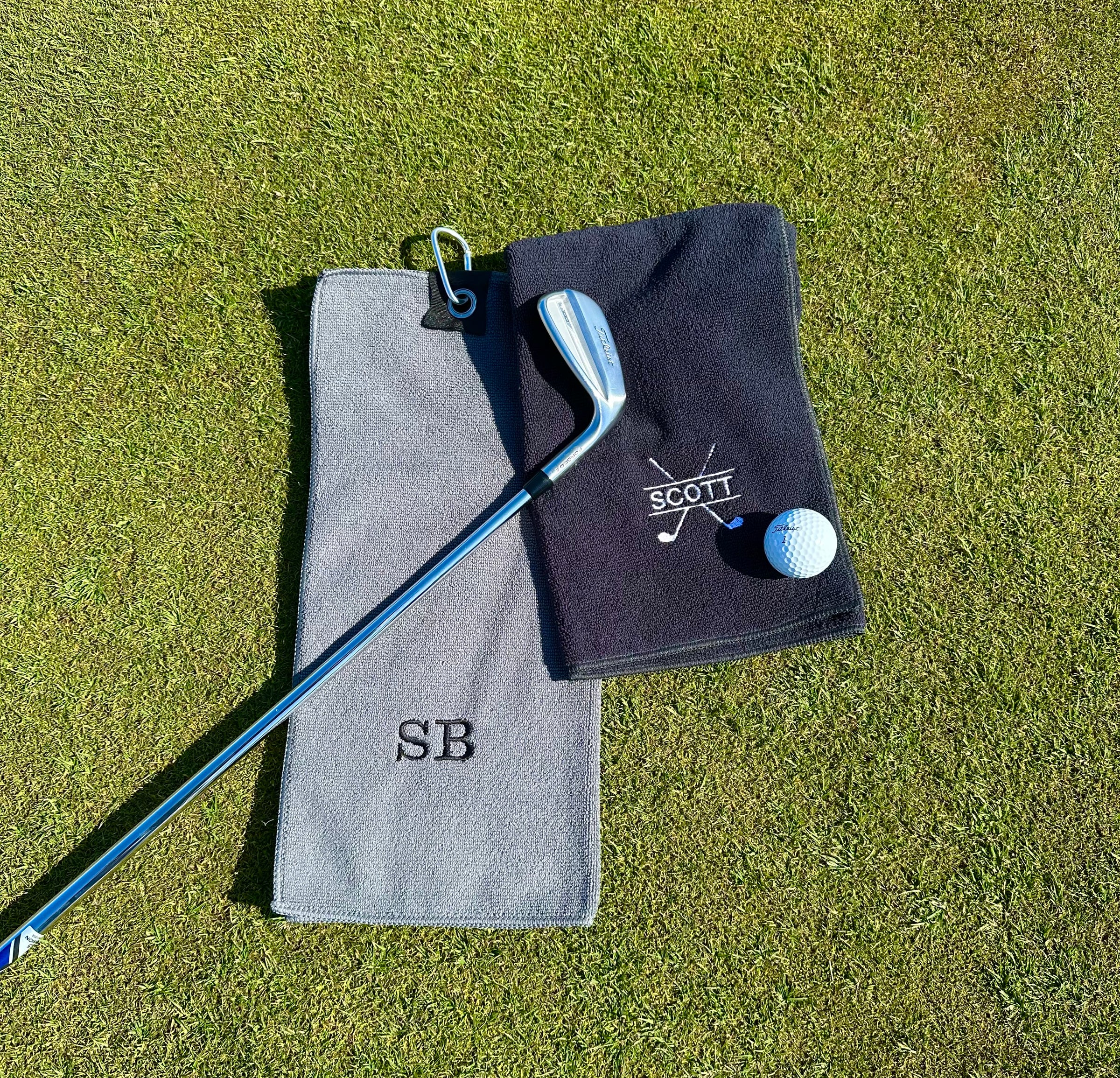 Personalised Microfibre Golf Towel - Choice of Colours
