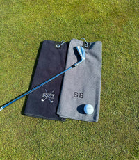 Personalised Microfibre Golf Towel - Choice of Colours