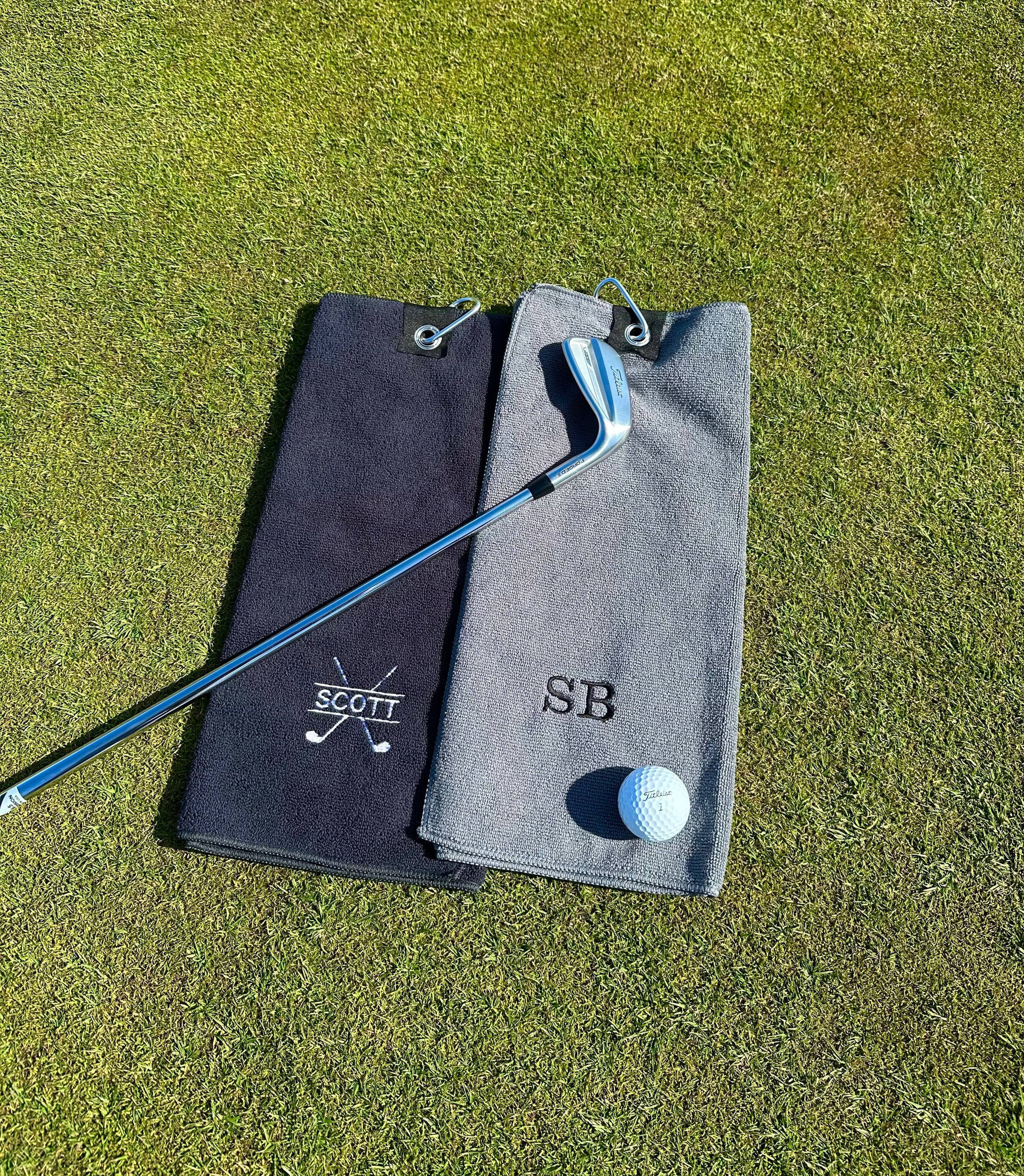 Personalised Microfibre Golf Towel - Choice of Colours
