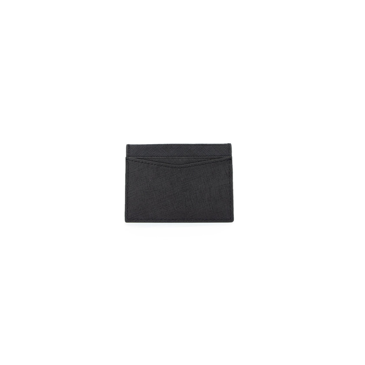 Personalised Card Holder - Black Saffiano Leather