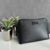 Personalised Toiletry Bag - Black Vegan Leather