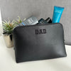 Personalised Toiletry Bag - Black Vegan Leather