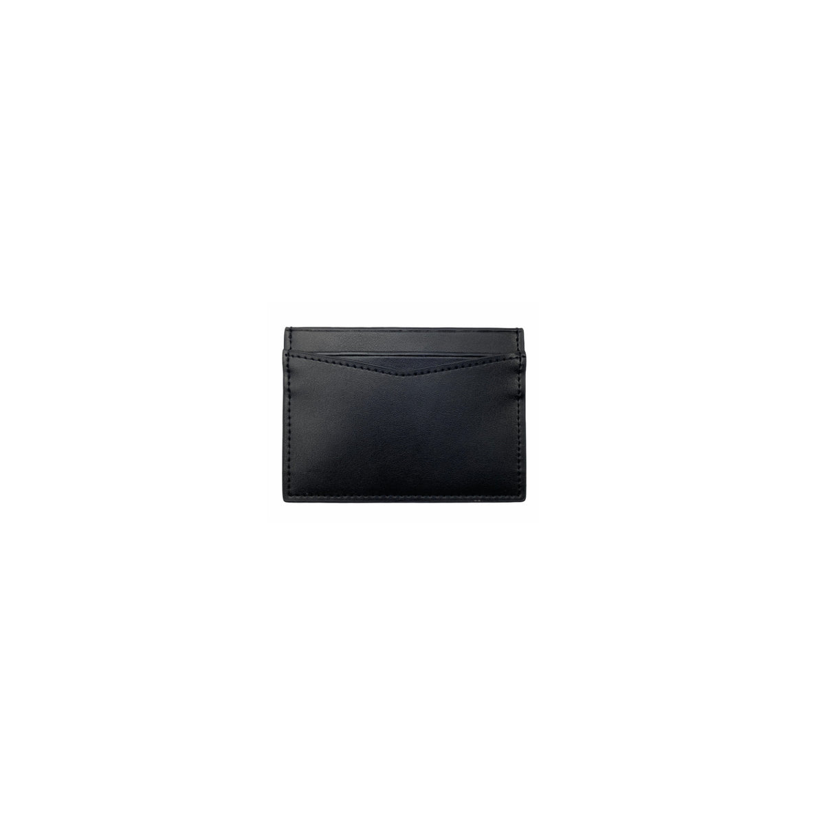 Personalised Card Holder - Black Smooth Leather