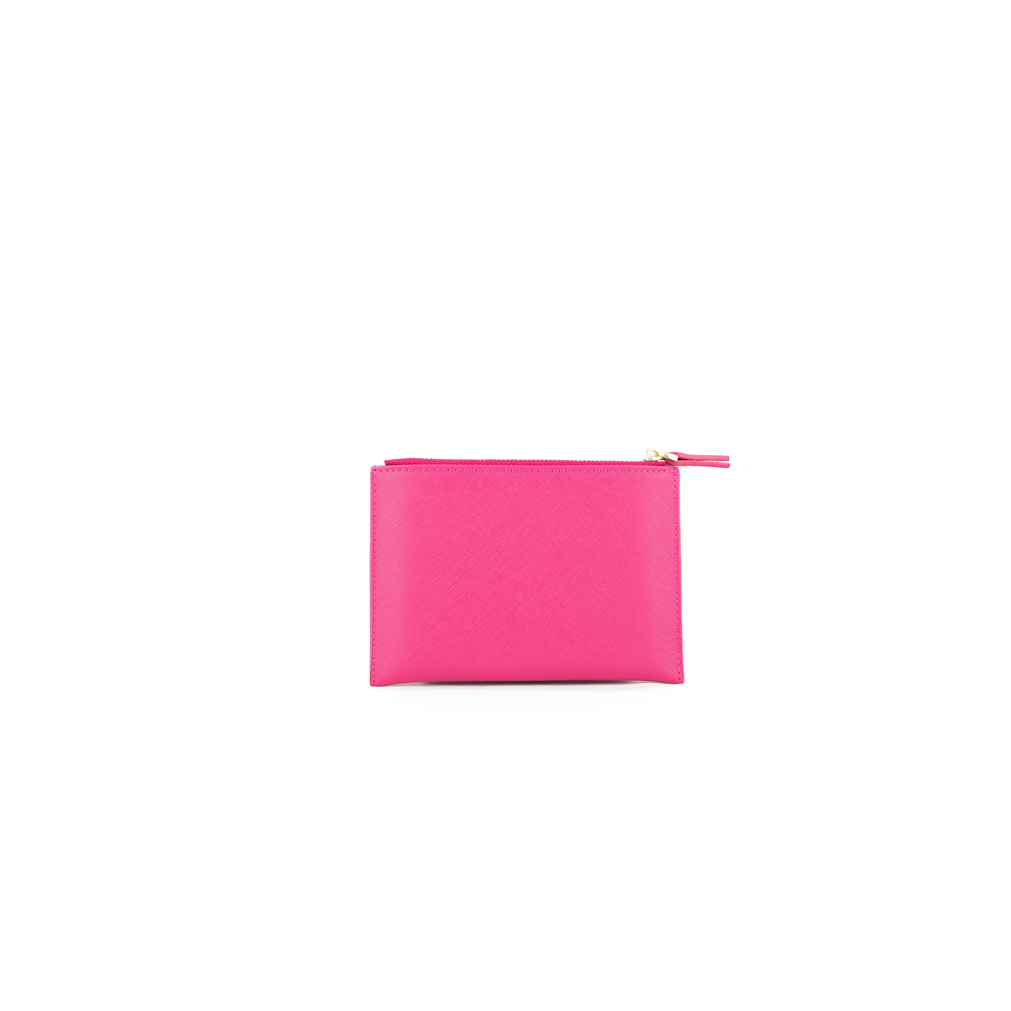 Coin Purse Pink Saffiano Leather Back