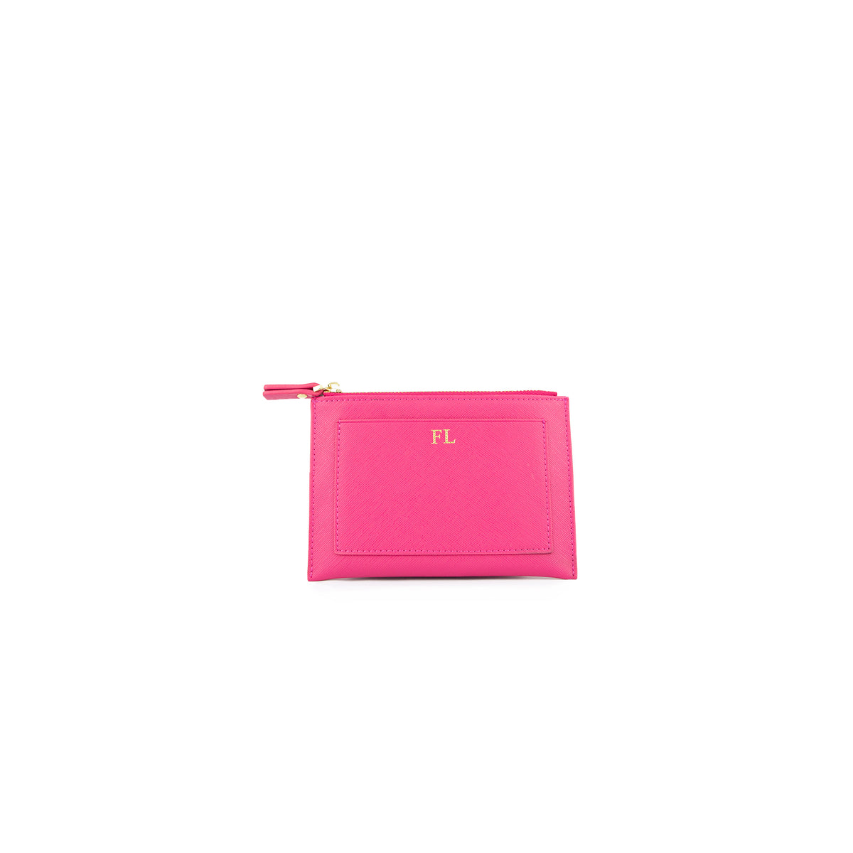 Personalised Pink Monogrammed Saffiano Leather Coin Purse
