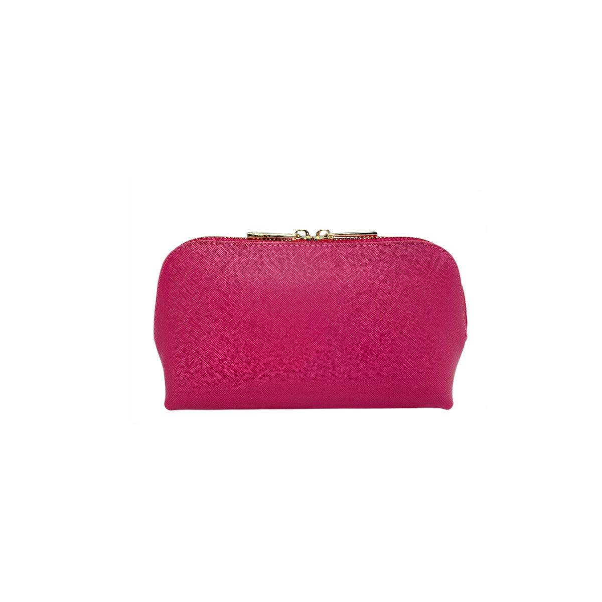 Personalised Cosmetic Bag - Pink Saffiano Leather