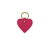Personalised Heart Keyring - Pink Saffiano Leather