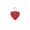 Personalised Red Monogrammed Saffiano Leather Heart Keyring