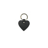 Personalised Mini Heart Keyring - Black Saffiano Leather