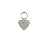 Personalised Mini Heart Keyring - Grey Saffiano Leather