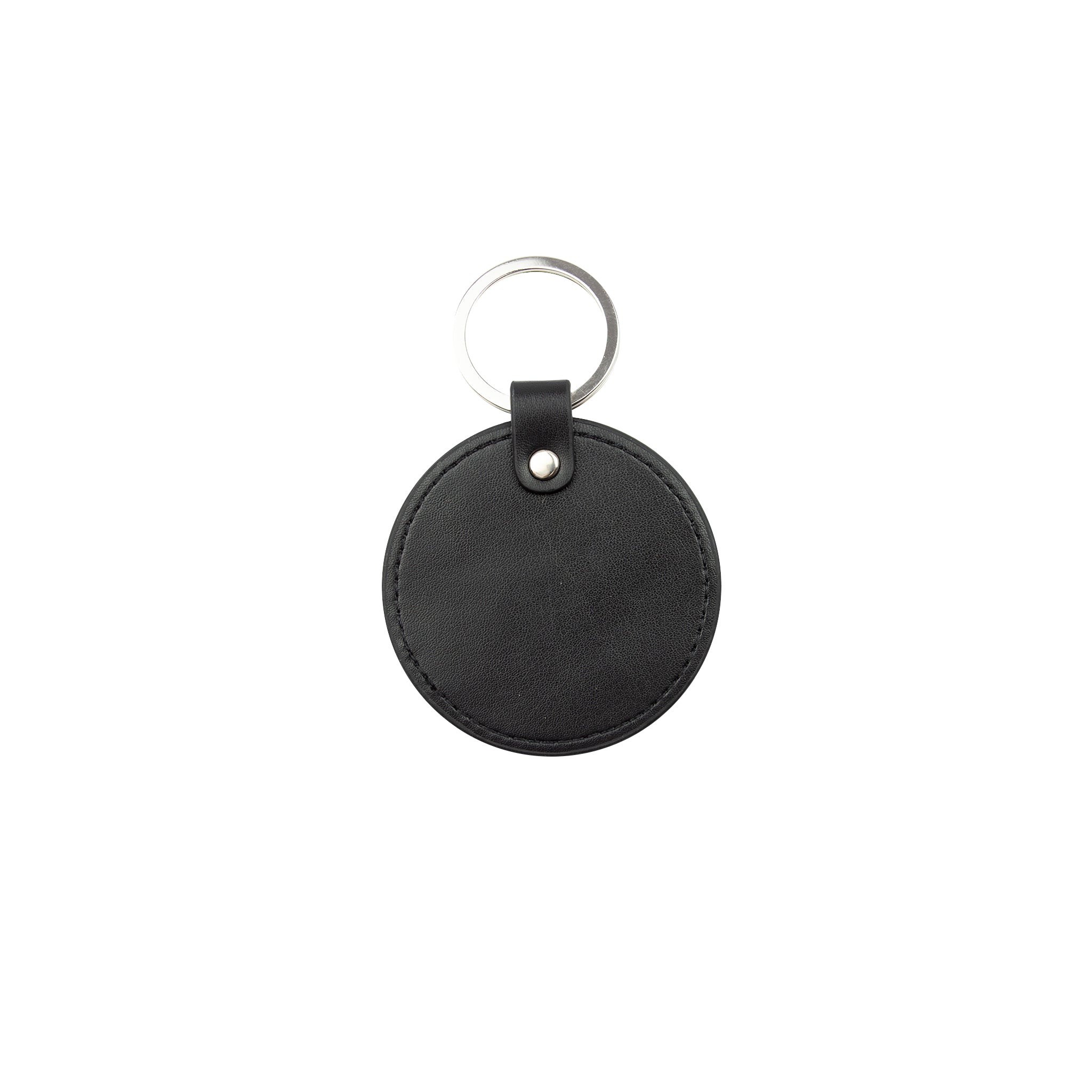 Round leather hot sale key ring