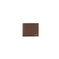 Personalised Brown Monogrammed Smooth Leather Wallet